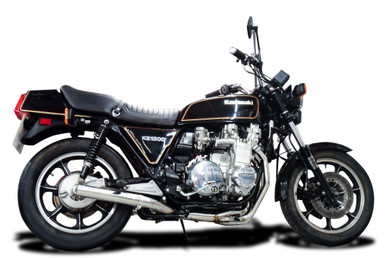 Full System to fit KZ1300 (1979-1982) with Classic Straight Muffler and  Stainless Steel 6-1 Headers