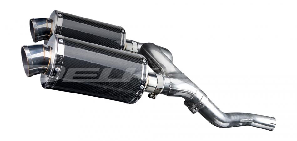 Honda VFR800 V-Tec 02-09 Delkevic Slip On 9″ Carbon Fiber Oval Muffler  Exhaust