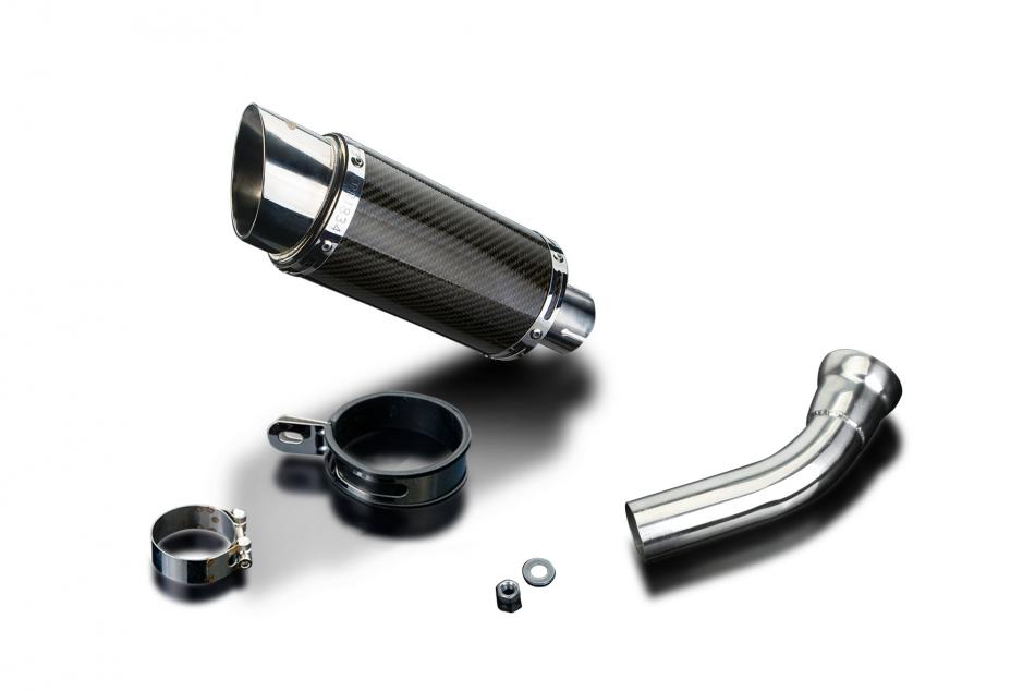 BMW K1200S 2005-2008 Delkevic Slip On 8″ Round Carbon Exhaust Muffler Kit