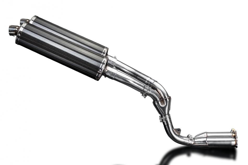 Slip-On Exhaust Set with 18-inch Oval Carbon Fiber Mufflers