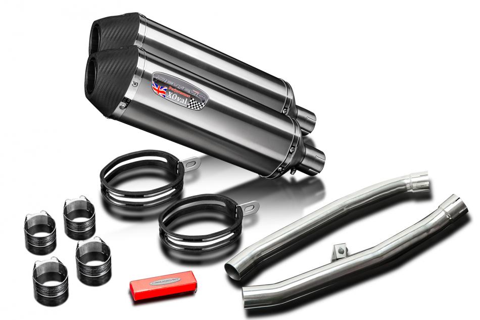 Slip-On Exhaust Set with 14-inch XOval 304 Brushed 304 Stainless