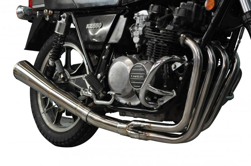 Complete Exhaust with Megaphone Muffler for KZ550A KZ550C LTD