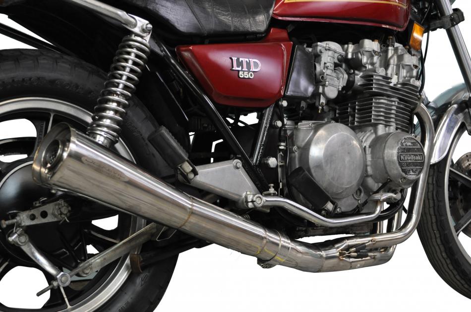 Complete Exhaust with Megaphone Muffler for KZ550A KZ550C LTD