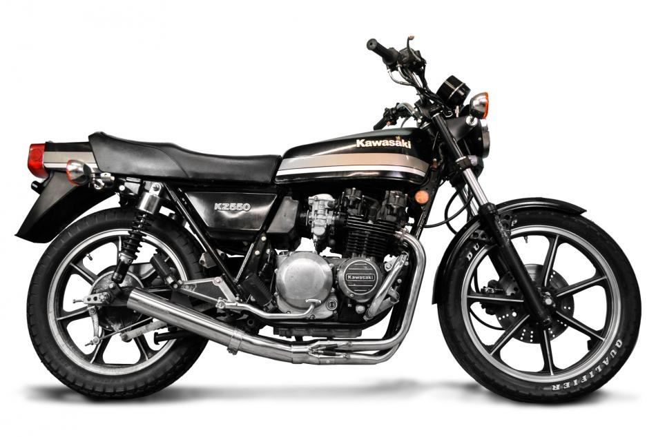 Complete Exhaust with Classic Straight Muffler for KZ550A KZ550C LTD