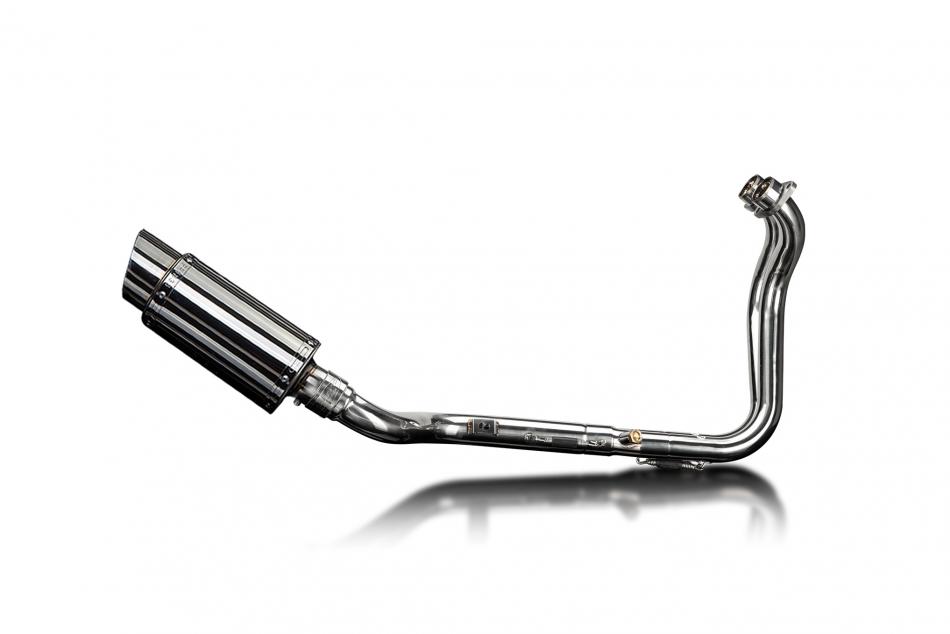 Complete Exhaust with 17 Inch TriOval Stainless Steel Muffler for