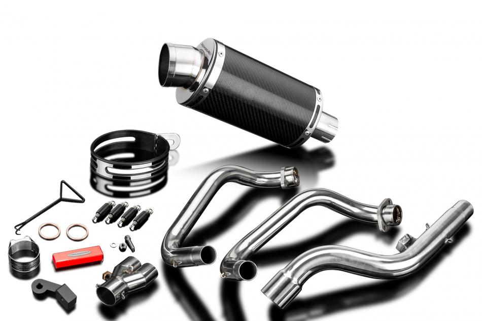 Complete Exhaust with 9 Inch Oval Carbon Fiber Muffler for GSX-8S