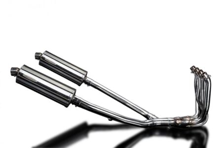 Full 4 into 2 Exhaust in 304 Stainless Steel with Slip-on Oval 14