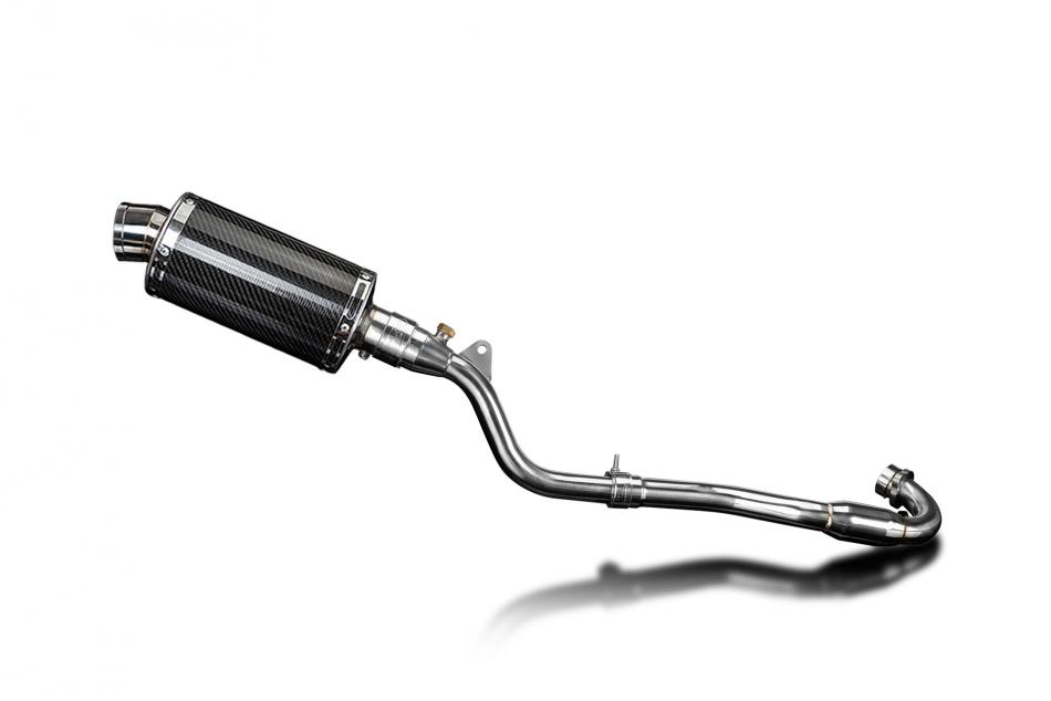 Delkevic Full Exhaust KLX300 - 9 Inch Oval Carbon Fiber