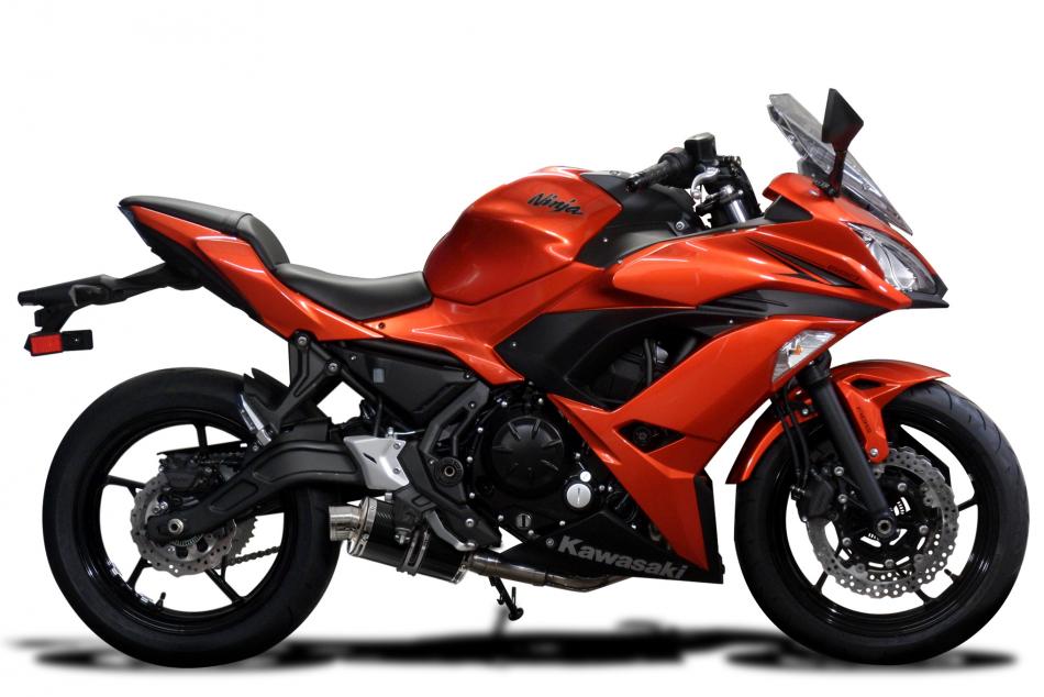 Delkevic Full Exhaust for Kawasaki Ninja 650 - 10″ XOval Titanium